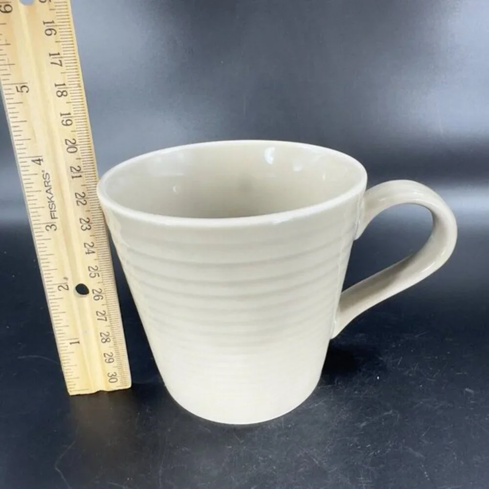 Royal Doulton GORDON RAMSAY Maze Taupe Coffee Mug Cup 2 Set Ceramic Mugs 14‎ oz